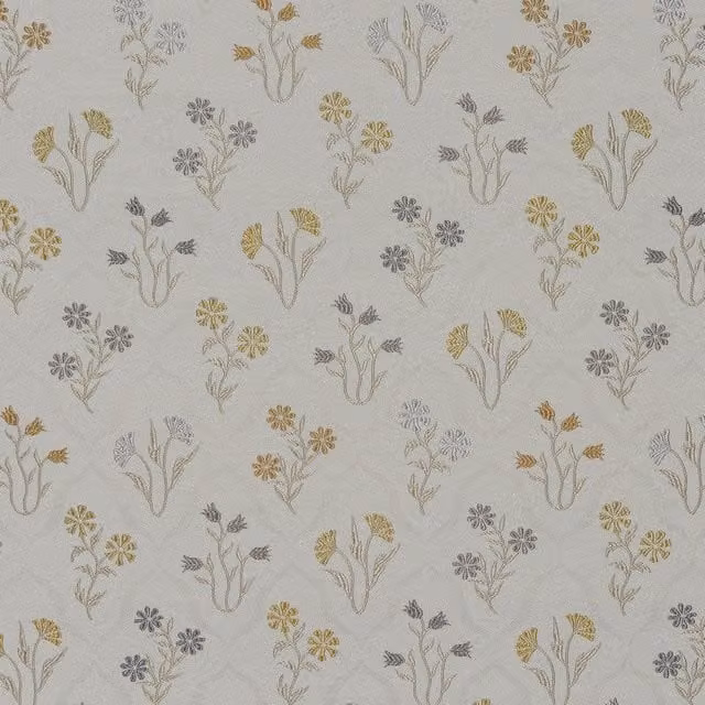 Terrys Fleur Fabric Ochre Yellow