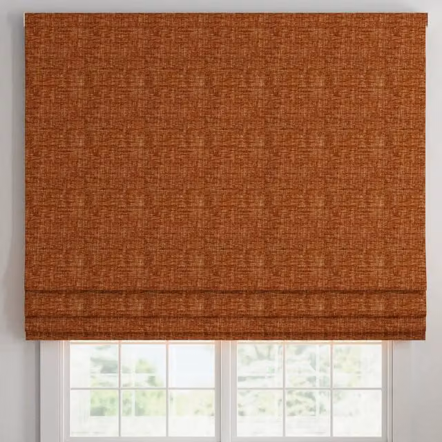 ANTE DECOR Olympus Made To Measure Blackout Roman Blind in Silver and Orange