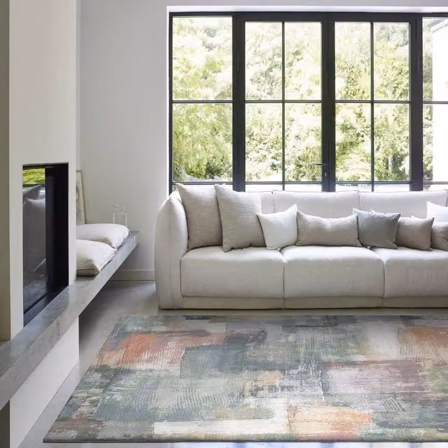 The Rug Shop UK Multi Modern Abstract Machine Woven Easy Care Area Rug, W/D: 160 x 230 cm