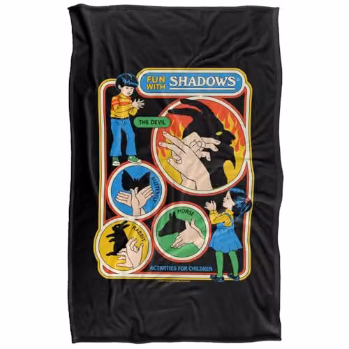 Steven Rhodes Fun With Shadows Multicolour Silky Touch Super Soft Fleece Throw Blanket W/D/H: 91 x 147 cm – 6