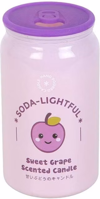 Something Different Soda-Lightful Grape Scented Candle in Purple