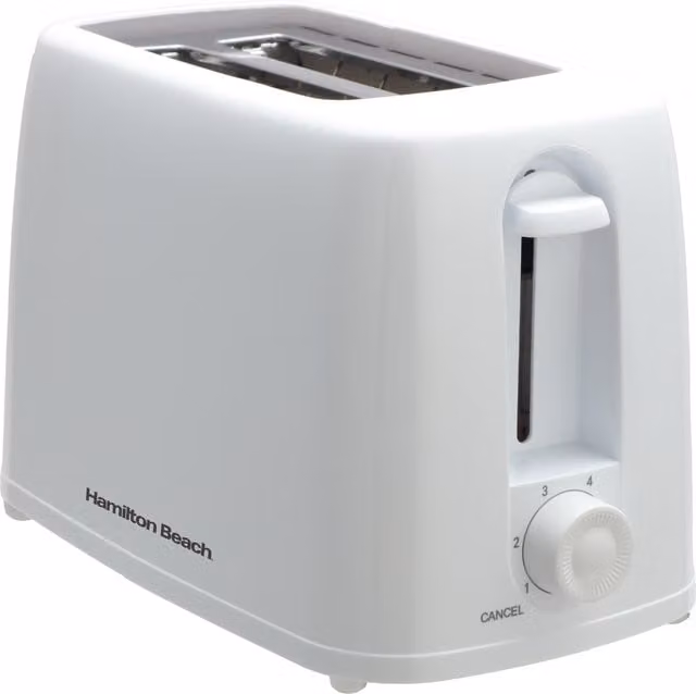 Hamilton Beach 2-Slice Plastic Toaster in White