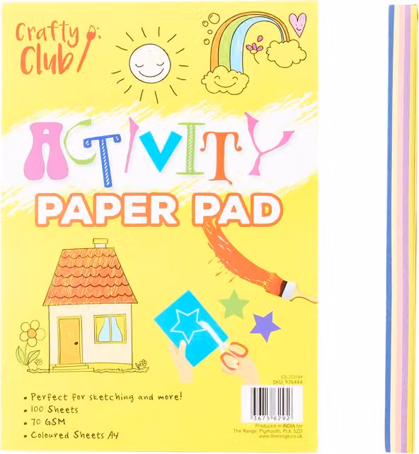 Crafty Club Multicolour Childrens A4 Paper Activity Pad