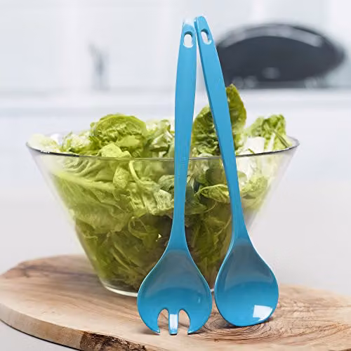 Zeal Melamine Salad Servers Set of 2 in Blue and Turquoise – 2