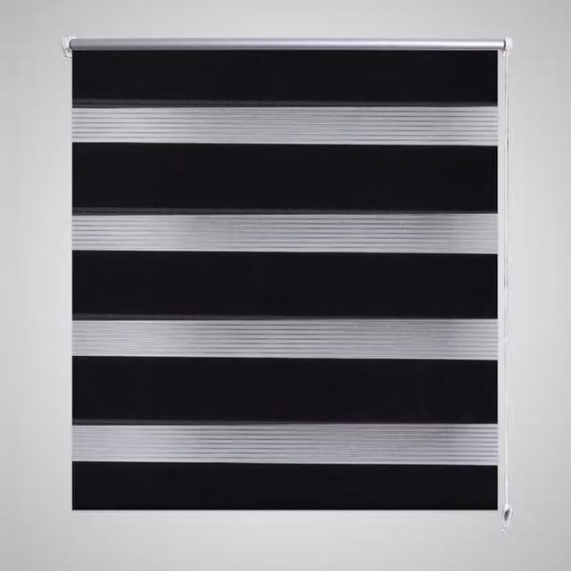 Berkfield Home Zebra Blind in Black and White, W: 70 cm, H: 120 cm