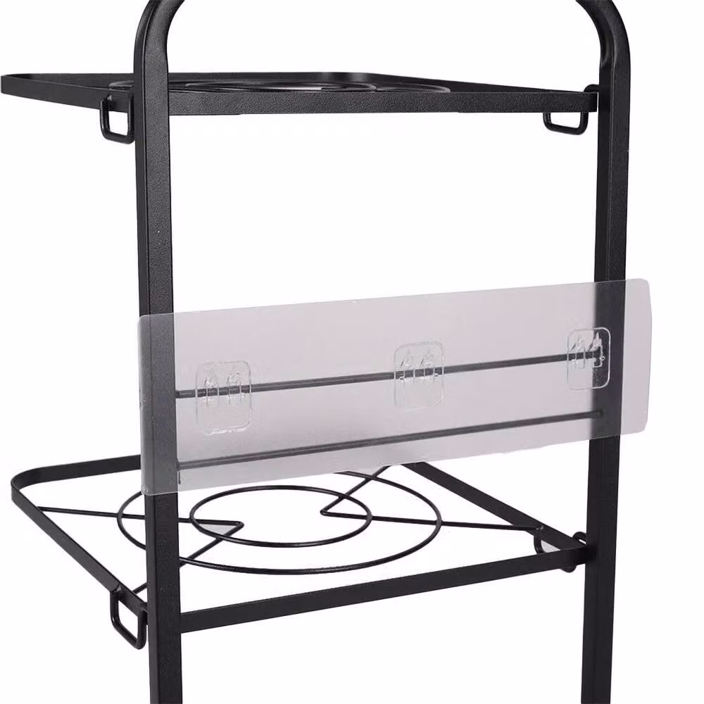 FORGEVIO 4-Tier Metal Kitchen Cook Pan and Pot Holder, Black, W/D/H: 26 x 26.5 x 52.5 cm – 3