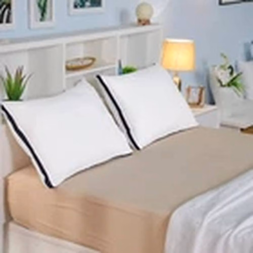 EONLION Pack of 2 Soft Hotel Quality Microfibre Pillows for Neck and Back Support in White – 3