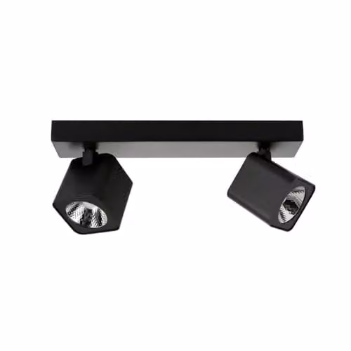 Netlighting Aveiro Modern Twin LED Ceiling Spotlight, Black, 4000K
