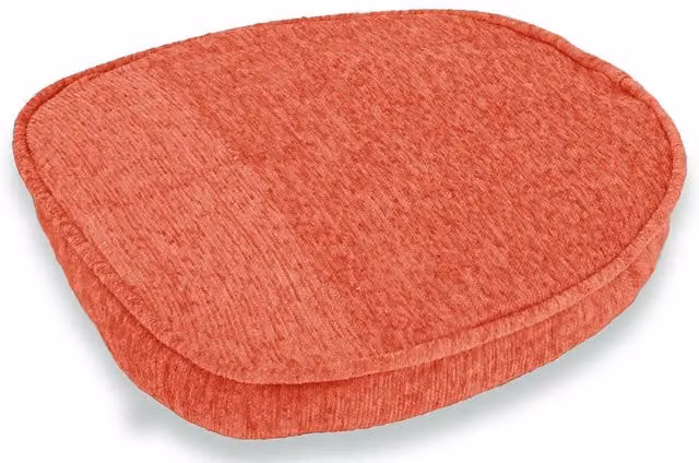 Chums Chenille Square Dining Seat Pads Pack of Two in Terracotta with Washable Removable Covers W/D/H: 38.1 x 38.1 x 4.0 cm