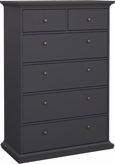 Jonas & James Belleville Six Drawer Chest in Matt Grey