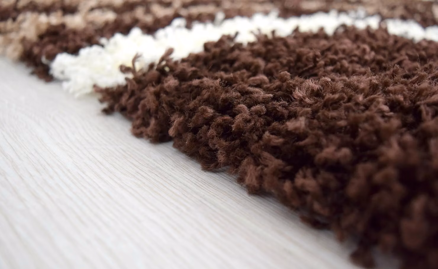 Bravich LTD Thick Shaggy Tides Rug in Brown, W: 200 cm, D: 290 cm – 3