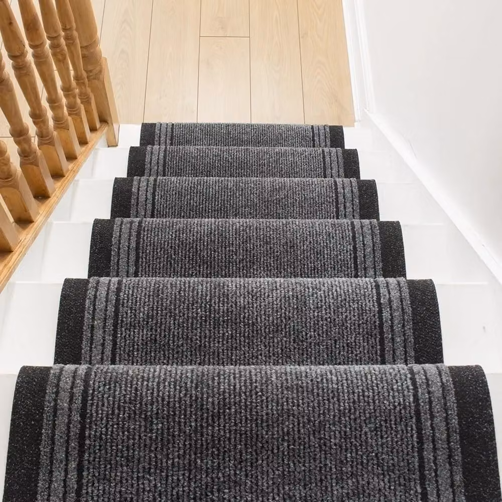 runrug Inca Stair Runner Carpet, Grey, W: 66 cm x L: 510 cm – 4