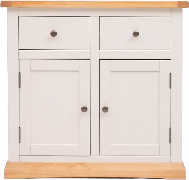 Cabinet Bits Trevi White 2 Door 2 Drawer Sideboard in Wood and MDF
