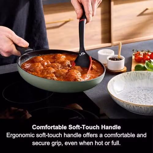 Morphy Richards Green Aluminium Frying Pan with Ceramic Coating, Diameter: 24 cm – 4