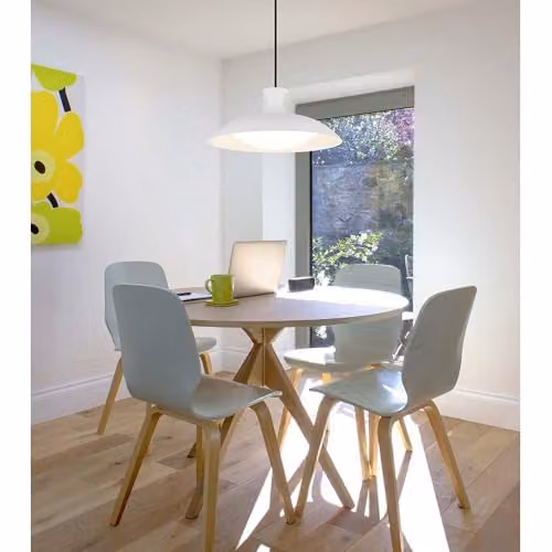 Globo Lighting Modern White Dome LED Pendant Lamp with CCT Memory and Adjustable Height, H 150 cm, W 40 cm, D 40 cm – 3