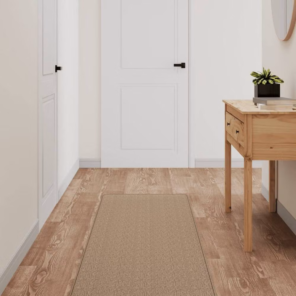 Berkfield Home Sisal Look Round Carpet Runner in Sand and Beige, Diameter: 100 cm – 1