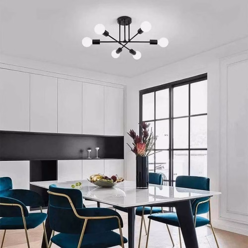 FLAVORA Modern LED Ceiling Chandelier Pendant Light in Black – 2