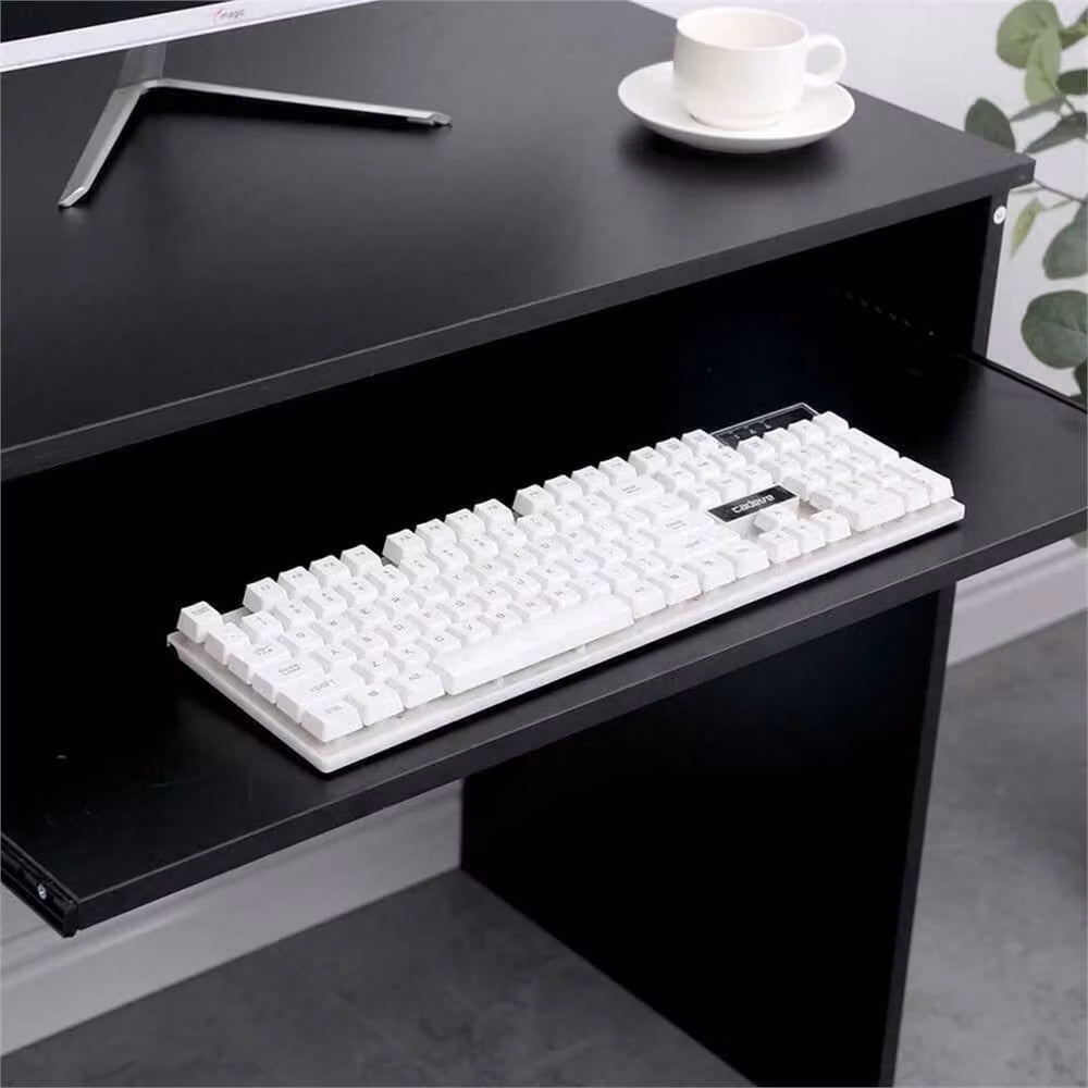 Nordara Black Matt Computer Desk and Modern Office Workstation – 2