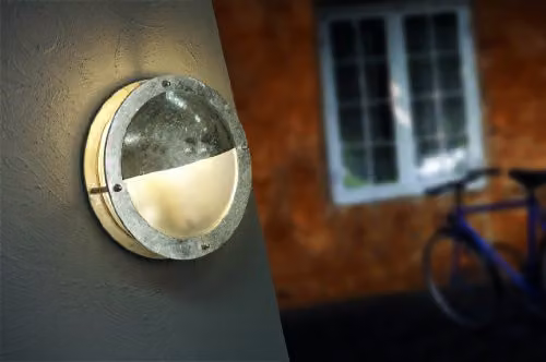 Nordlux Malte Outdoor Wall Light in Silver Galvanised Steel with E27 Socket and IP54 Rating – 2