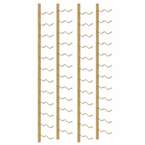 vidaXL Gold Metal Wall Mounted Wine Rack for 24 Bottles, 2 Pieces – 1