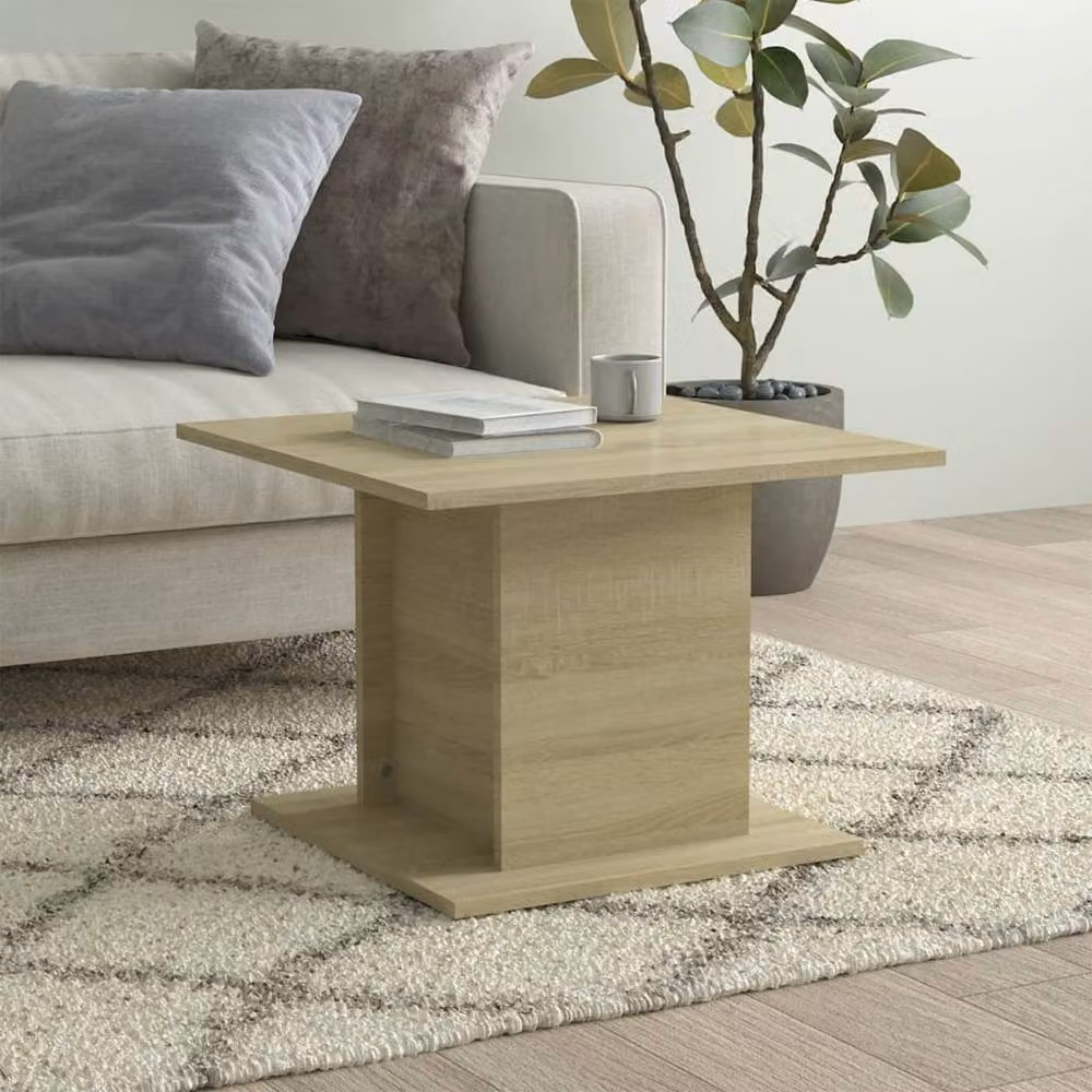 Berkfield Home Sonoma Oak Decorative Coffee Table in Beige, W/D/H: 55.5 x 55.5 x 40 cm – 2