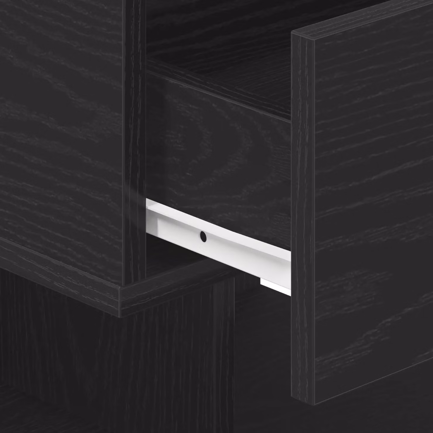 Berkfield Home Set of 2 Black Oak Bedside Cabinets, W/D/H: 40 x 35 x 65 cm – 6