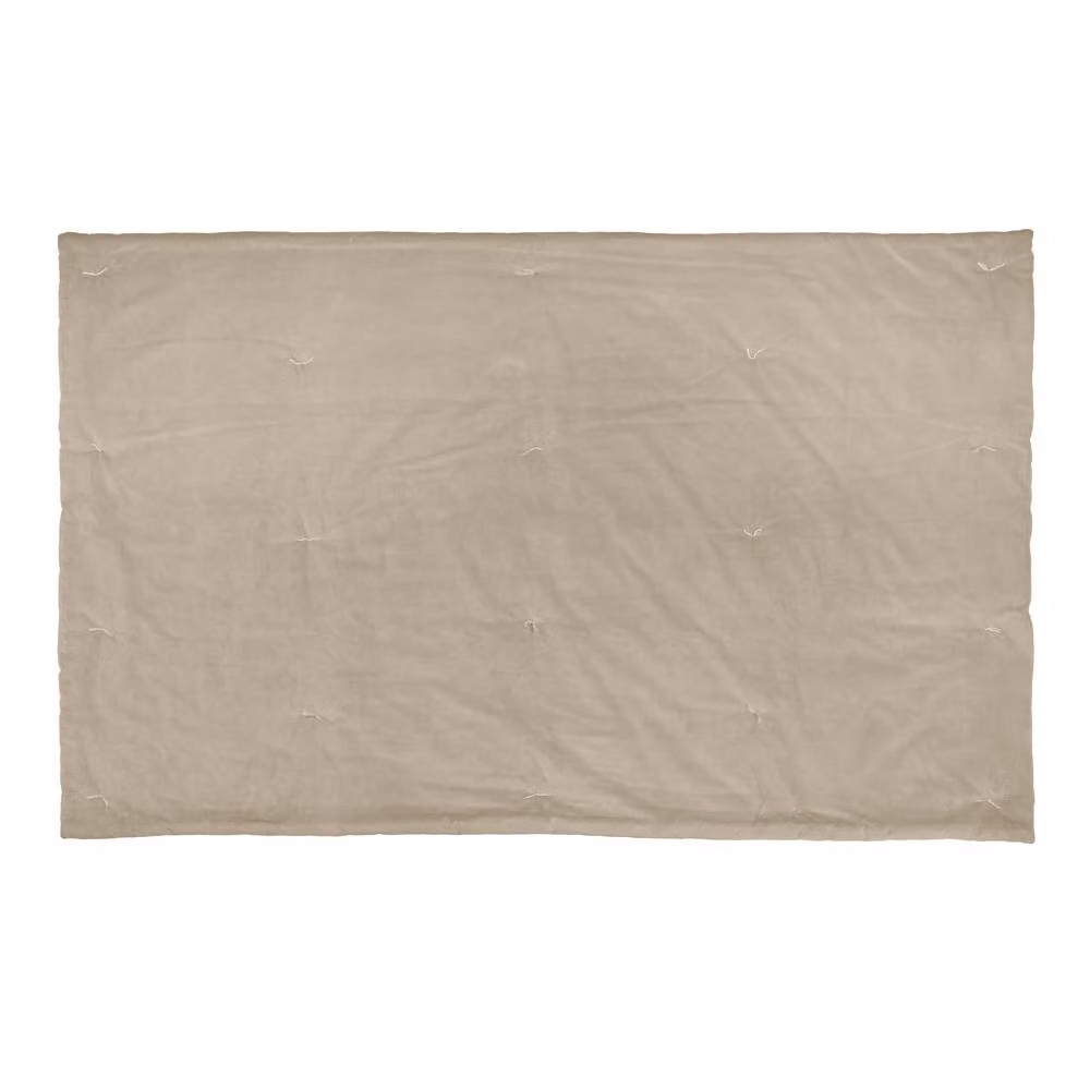 Wylder Edie Quilted Cotton Velvet Bedspread in Beige Sand – 2