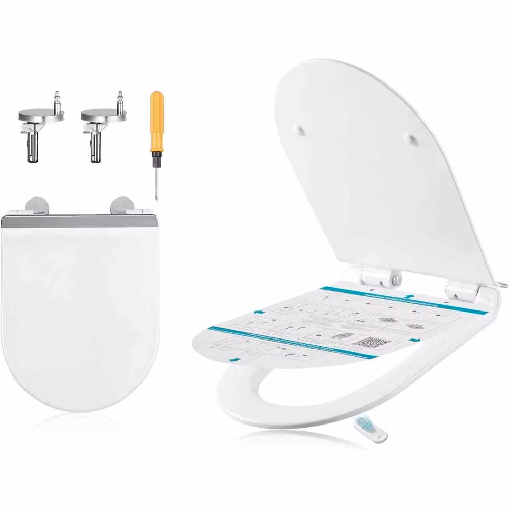 The Bazaarist D Shaped Soft Close Toilet Seat with Quick Release, White – 2