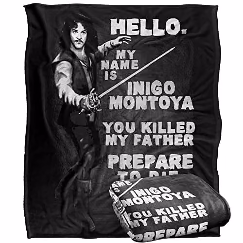 Princess Bride Hello Again Silky Touch Super Soft Fleece Throw Blanket in White, W/D/H: 152 x 127 cm – 1