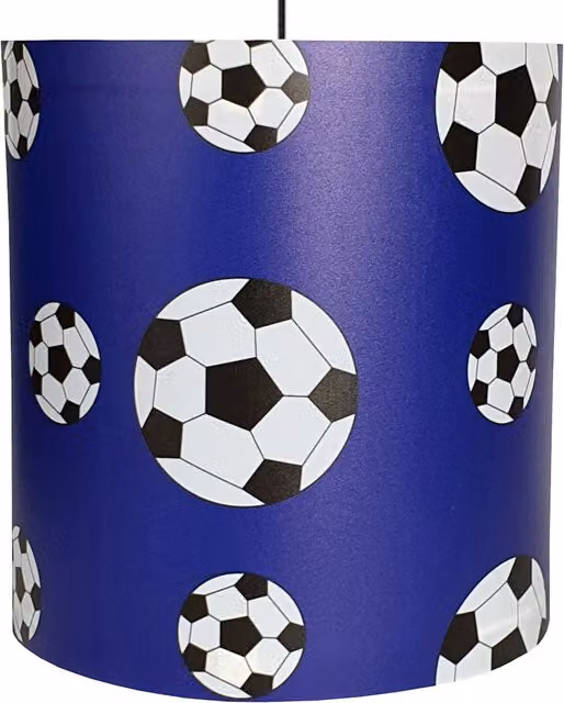 My Home Blue Football Fabric Cylinder Light Shade
