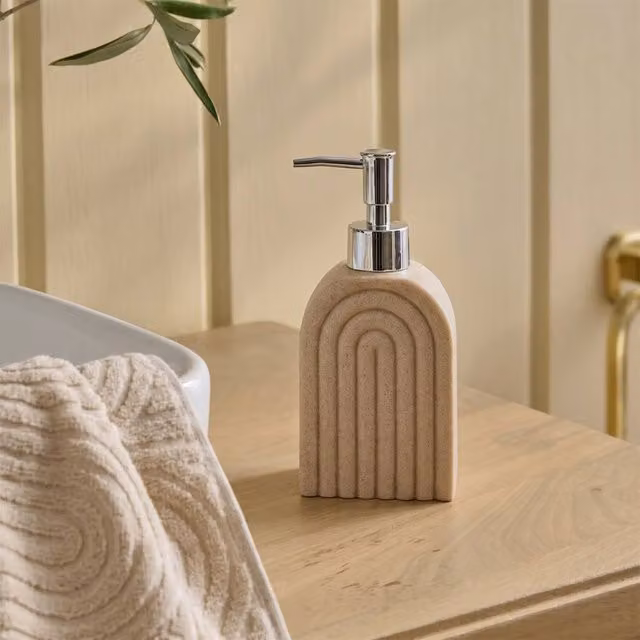 OHS Arches Refillable Pump Dispenser Bottle in Stone Beige – 1