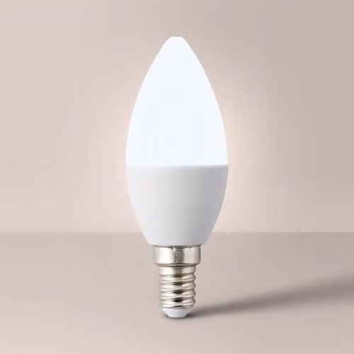 MiniSun 4W High Power LED E14 Candle Bulb, 6500K Cool White, Shatterproof Thermal Plastic – 1