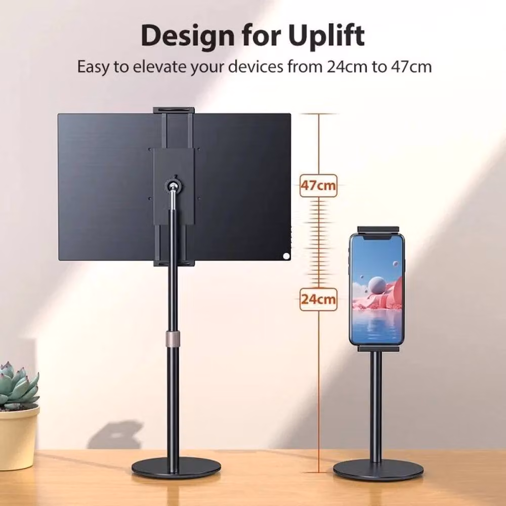 NESTLUNE Adjustable Portable Monitor and Tablet Stand in Black – 4