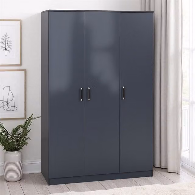Seconique Dakotia 3 Door Wardrobe in Dark Grey – 1