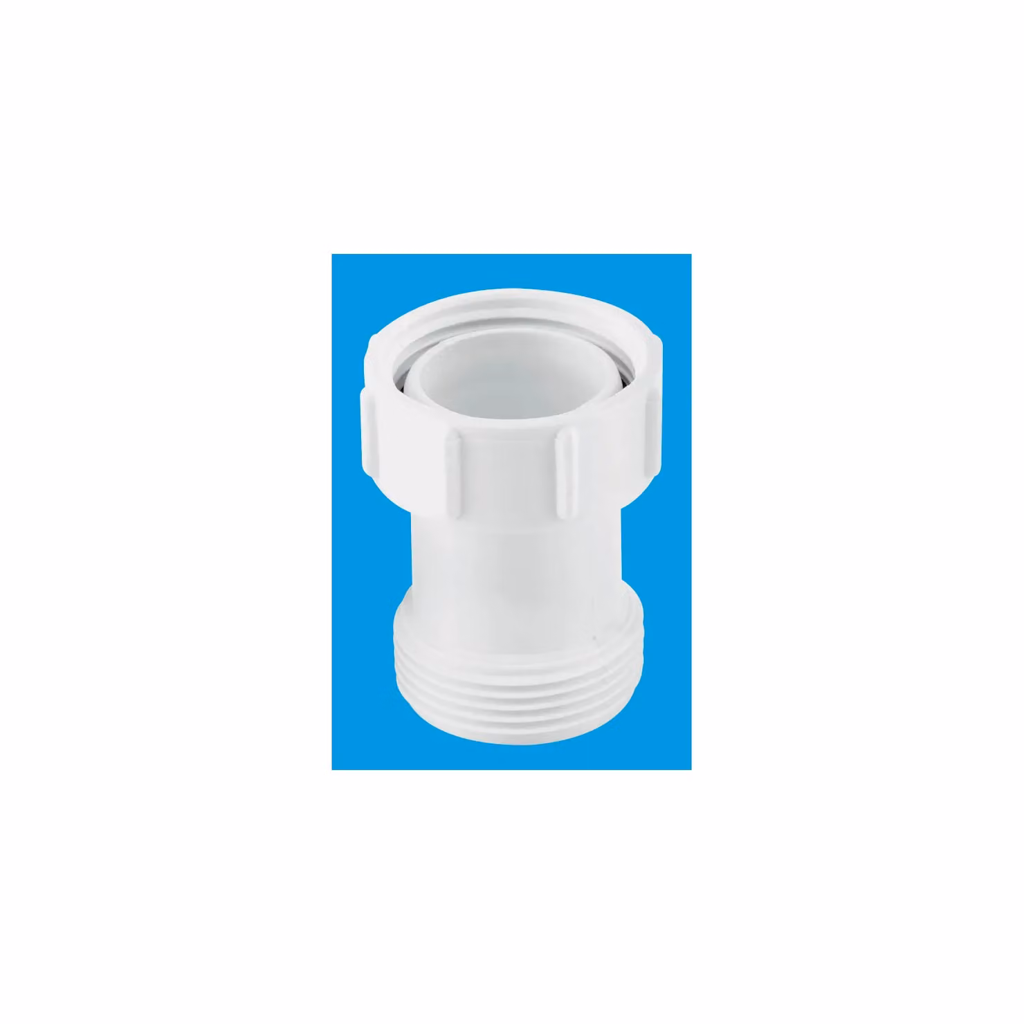 McAlpine White Plastic 1.25 inch BSP Female x BSP Male Coupling – 2