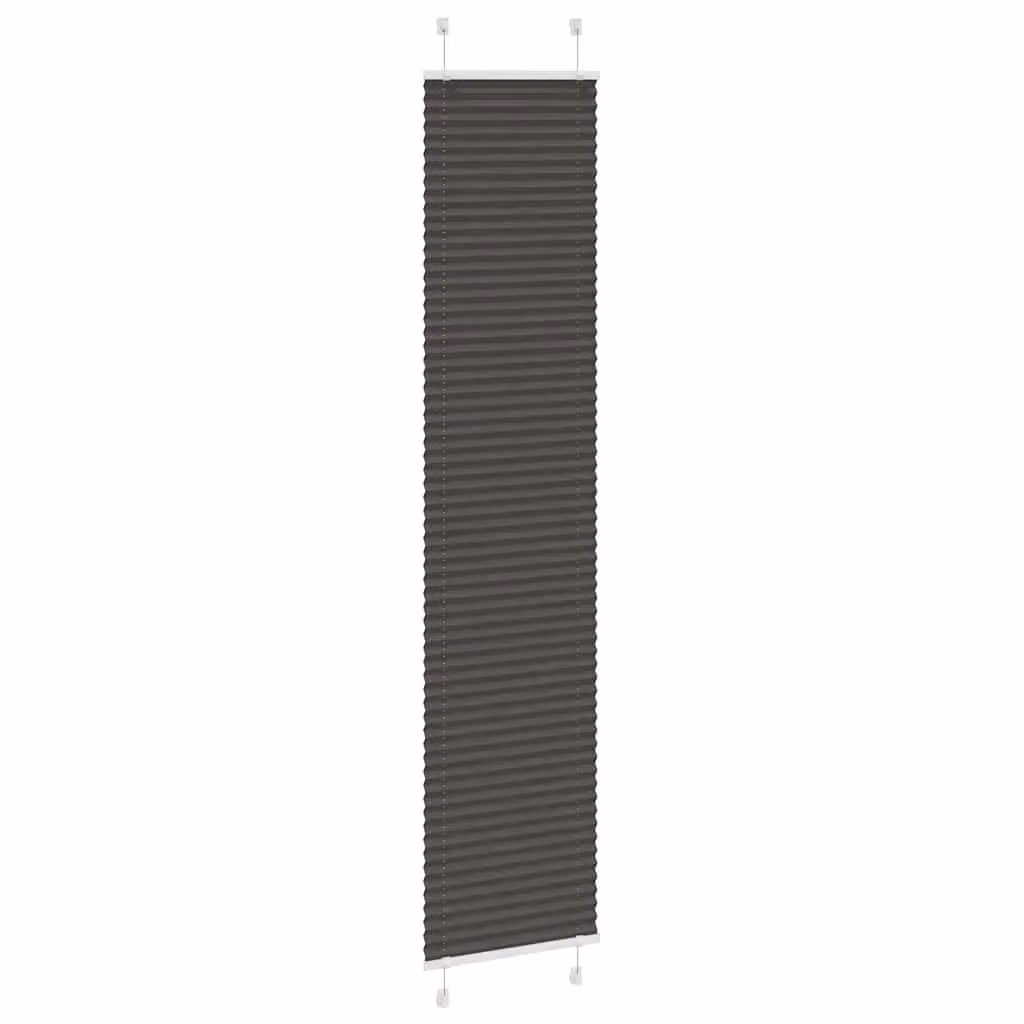 Berkfield Home Single Pleat Black Polyester Semi-Transparent Blind, W: 49.4 cm, H: 200 cm – 3