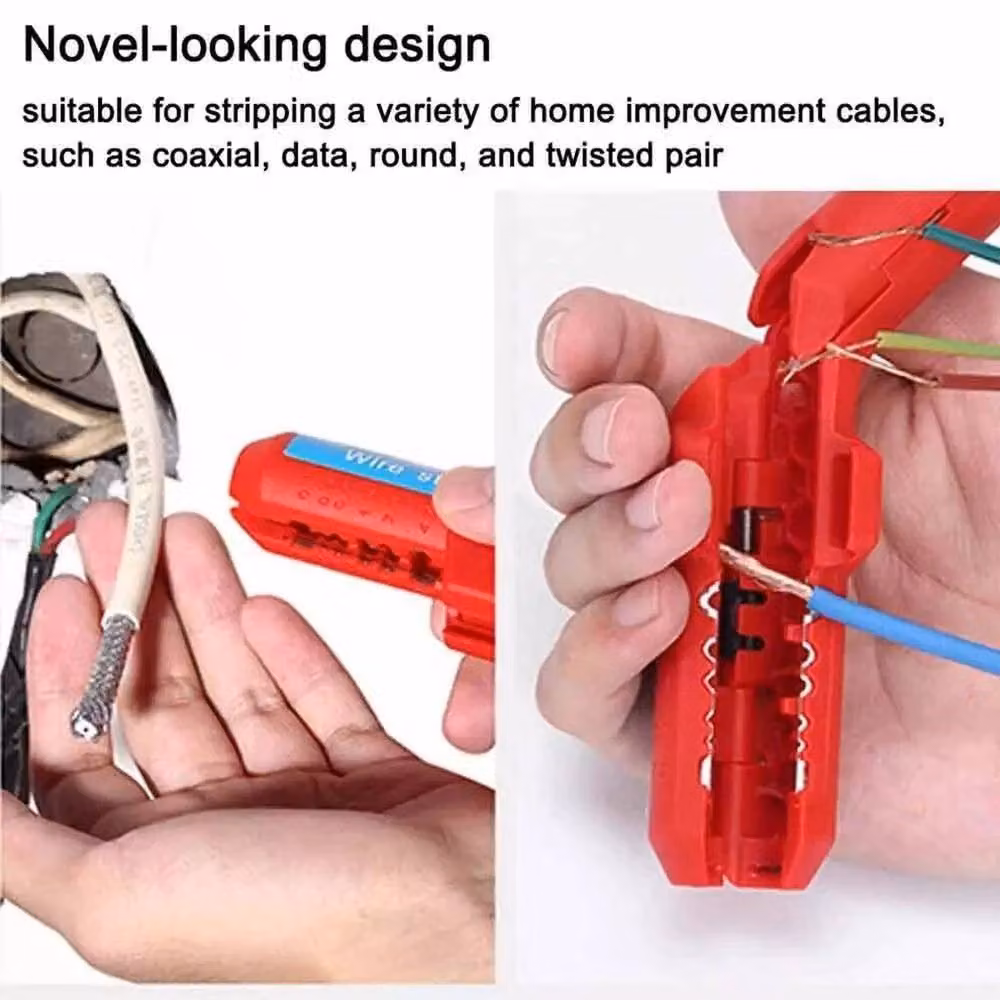 FLAVORA Ergonomic Round Cable Stripper in Red – 6