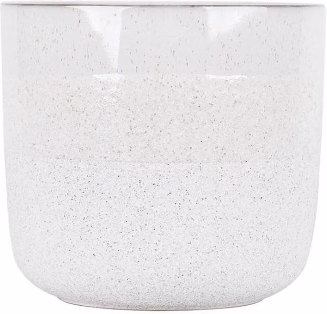 KDMD Hortus White Bordeaux Stoneware Pot, H 22.5 cm x Dia 24.5 cm