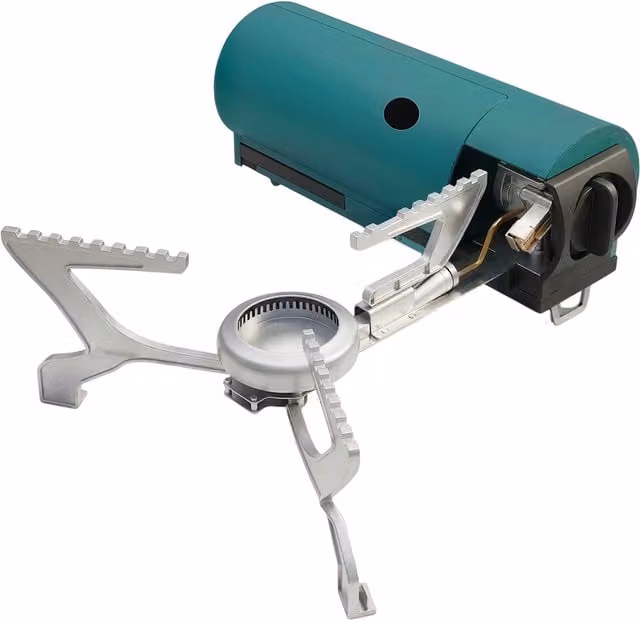 Outsunny 2670W Foldable Camping Gas Stove with Safety Shut-Off and Piezo Ignition in Green