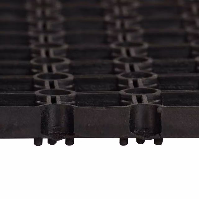 Berkfield Home Rectangular Rubber Door Mat, Black, W: 60 cm, D: 80 cm – 1