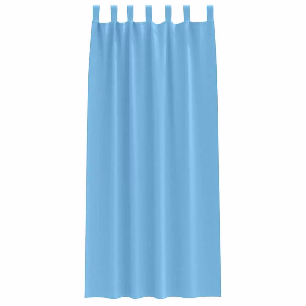 Berkfield Home Blackout Fabric Curtains, 2 Pack, Blue, H 245 x W 140 cm – 2