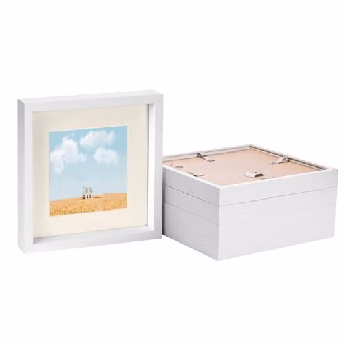 Nicola Spring Square Single Hanging Photo Frame in White or Beige