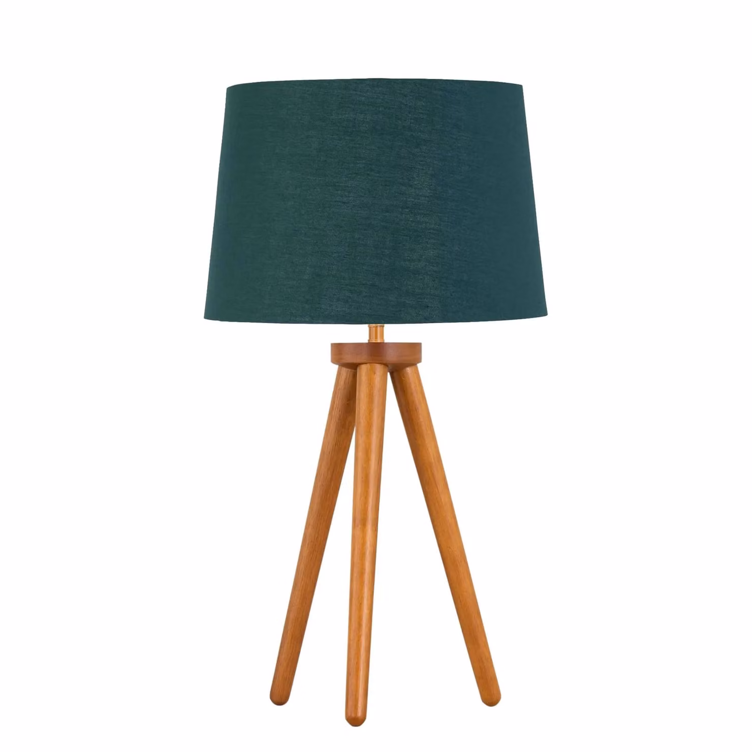 First Choice Lighting Set of 2 Dark Oak Table Lamps with Green and Gold Fabric Shades in Brown – 2