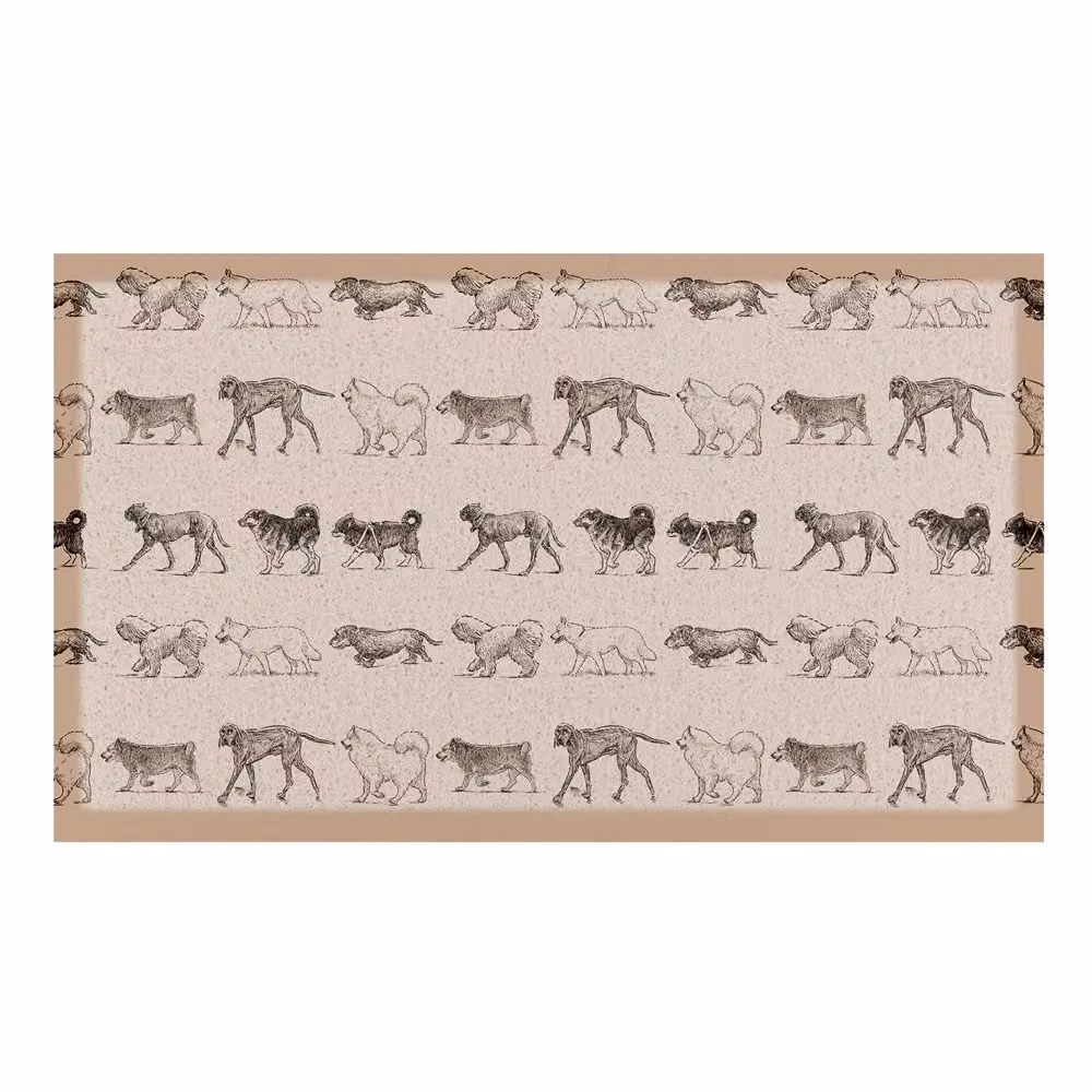Artsy Mats Vintage Dogs Indoor and Outdoor Doormat, Beige, W: 70 cm, D: 40 cm – 2