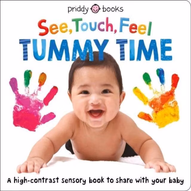 Priddy Books See, Touch, Feel: Tummy Time Multicolour Board Book