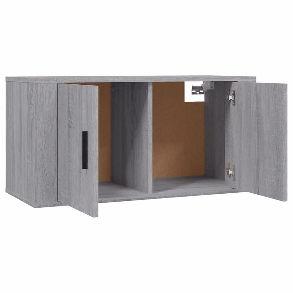 Berkfield Home Wall Mounted TV Cabinet in Grey Sonoma, W: 80 cm, D: 40 cm, H: 34.5 cm – 3