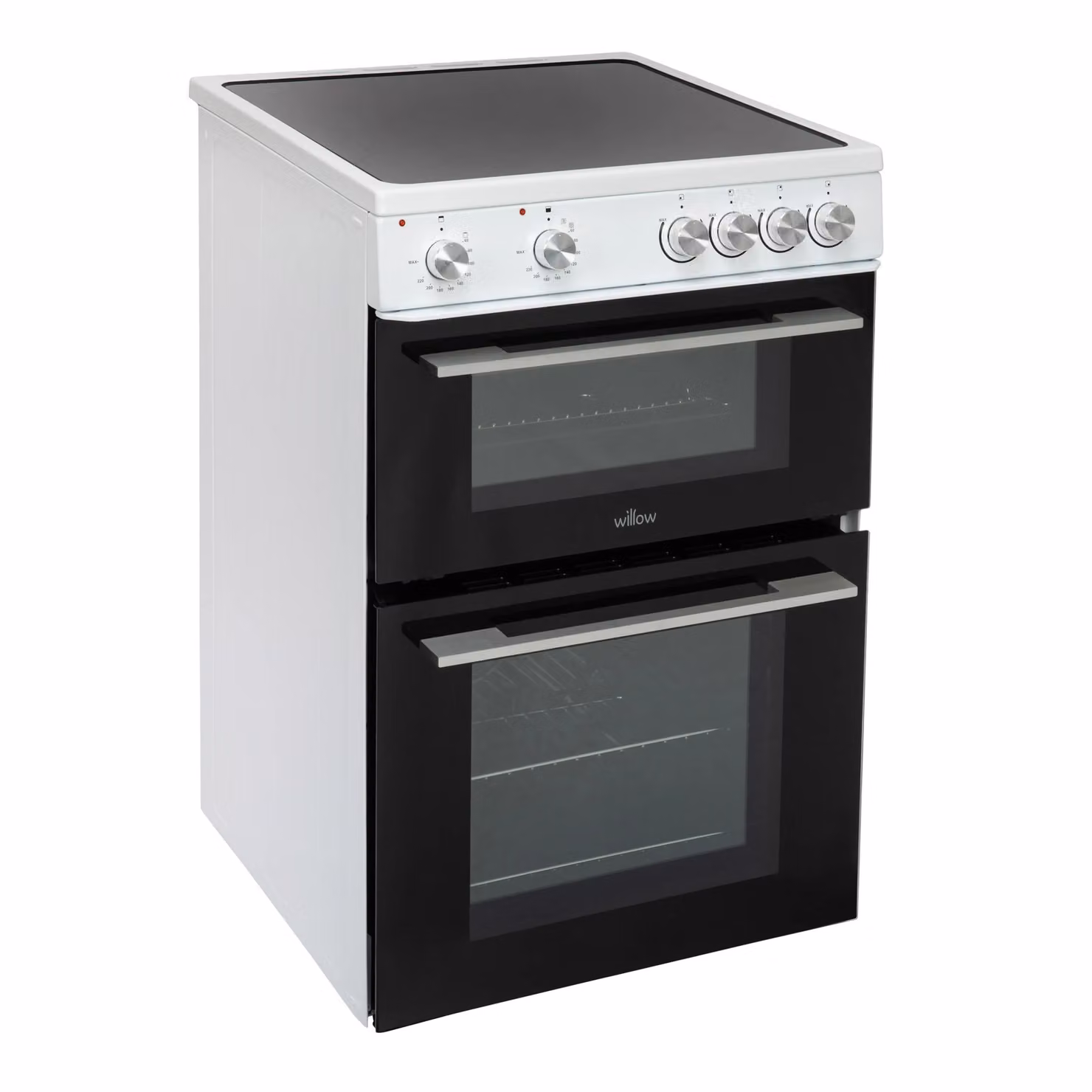 Willow WT60CCW 60cm White Freestanding Electric Twin Cavity Cooker with Ceramic Hob and Grill – 2