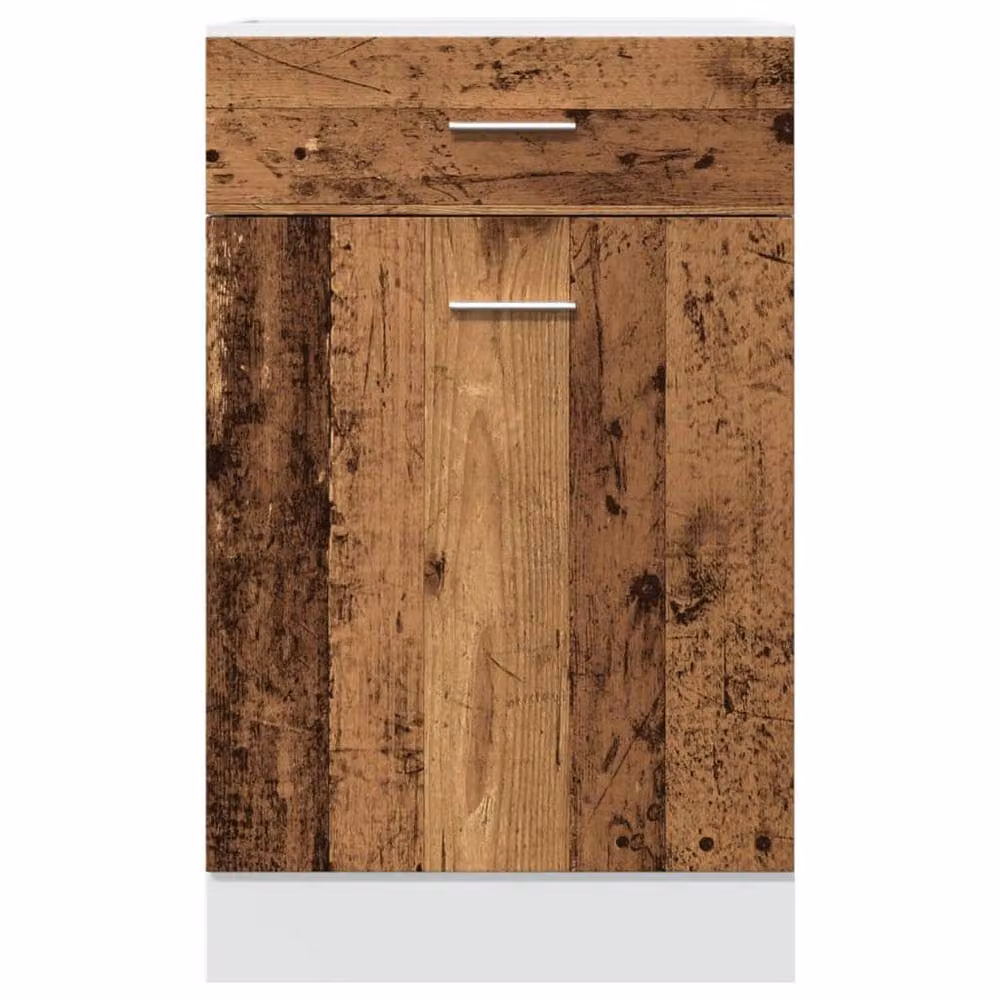 Berkfield Home Lyon Old Wood Drawer Bottom Cabinet, Brown, W: 50 cm, D: 46 cm, H: 81.5 cm – 3