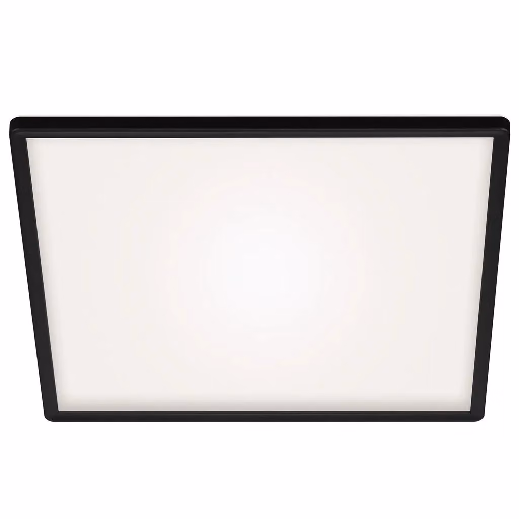 Briloner Leuchten 7158-415 LED Ceiling Light with Backlight Effect, 22W, 3000 Lumen, 4000K Cool White, Square, White/Black, W/D/H: 42 x 42 x 2.9 cm – 4
