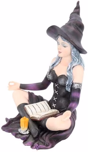 Nemesis Now Aradia The Witch And Her Grimoire Tabletop Figurine, Black and Multicolour, Height: 14 cm
